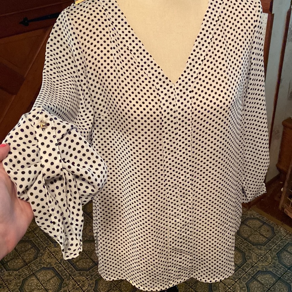 Zac & Rachel 3/4, studded blouse